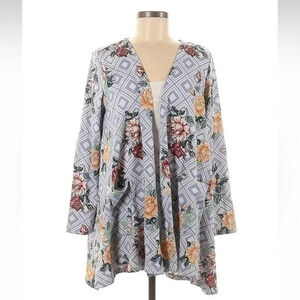 LuLaRoe | Lindsay Open Front Floral Print Cardigan w/ Pockets Women’s Size M